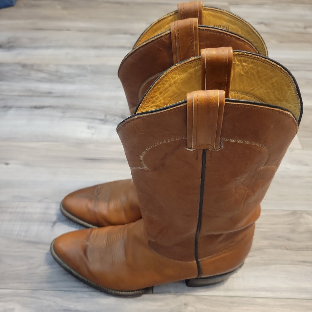 Tony Lama Boots Mens 10.5D Brown Western Cowboy Rodeo 5084 Made In USA